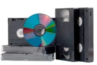 DVDs, CDs and VHS