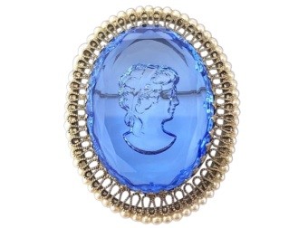 Vintage Blue Cameo