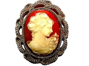 Cameo Portrait Brooch