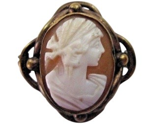 Gold Plated Shell Cameo