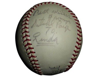 1970s Satchel Paige Signed Baseball